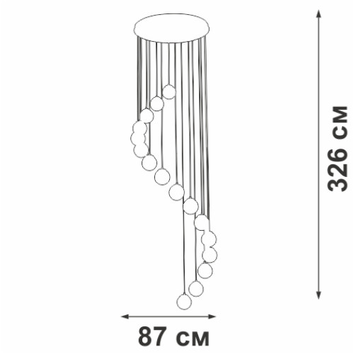 Каскадная люстра Vitaluce V2893-9/16S