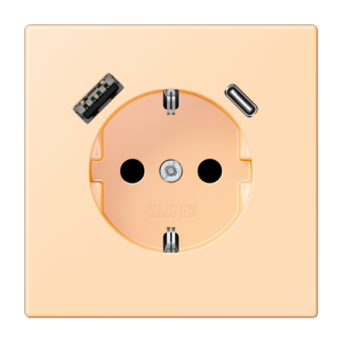 Розетка 2K+З USB Typ AC Jung LC1520-15CA223