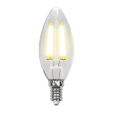 Лампа светодиодная филаментная (UL-00003250) Uniel E14 7,5W 3000K прозрачная LED-G45-7,5W/WW/E14/CL GLA01TR
