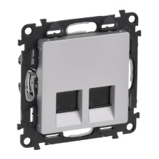 Информационная розетка RJ45 двойная Legrand Valena Life 5 кат UTP алюминий 753641