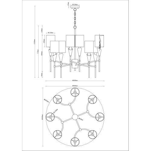 Подвесная люстра Moderli Luiza V10030-8P