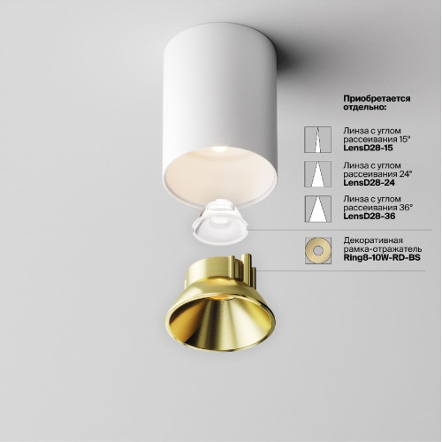 Накладной светильник Maytoni Alfa led C064CL-8W3K-RD-WB