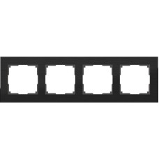 Рамка Werkel Aluminium на 4 поста алюминий черный WL11-Frame-04 4690389110474