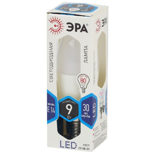 Лампа светодиодная Эра E14 9W 4000K LED B35-9W-840-E14 Б0027970