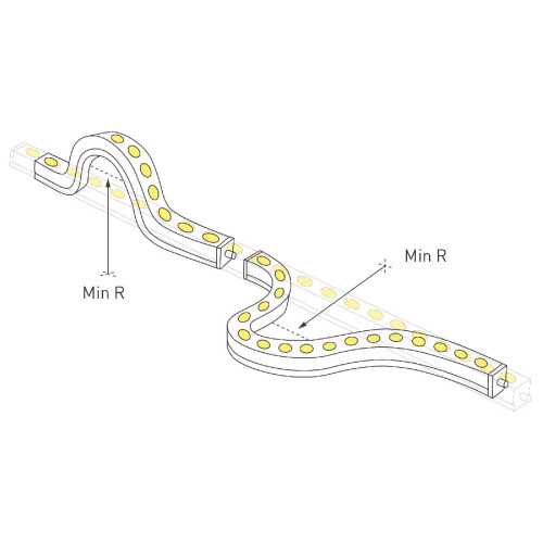Грейзер Arlight DMX THOR-3D-F24-25x27mm 24V RGBW-Warm 3000 (24 W/m, IP65, 1m, wire x2) 045264