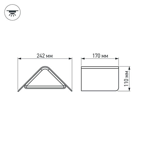 Настенный светильник Arlight LGD-Wall-Delta-1B-12W Warm White 019779