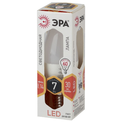 Лампа светодиодная Эра E14 7W 2700K LED B35-7W-827-E14 Б0020538