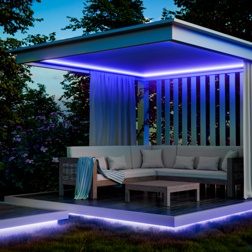 Светодиодный неон Apeyron 24В, 10Вт/м, синий, smd 2835 120д/м, PCB 8мм,6х12мм, 5м, IP65 17-303