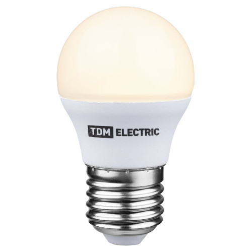 Лампа светодиодная диммируемая TDM Electric E27 6W 3000K прозрачная SQ0340-0203