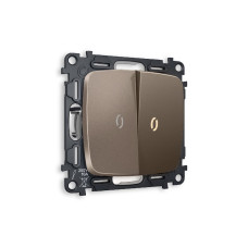 Комплект механизма 2-кл выключателя с подсветкой Ambrella Volt Omega MO634010