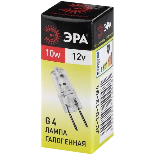 Лампа галогенная Эра G4 10W 3000K G4-JC-10W-12V C0027367