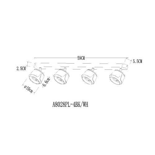 Спот Arte Lamp Amaks A8028PL-4BK