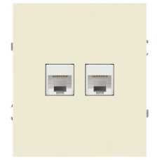 Розетка Эра Arktik 16-3108-02 информационная двойная 2XRJ45 слоновая кость Б0070485