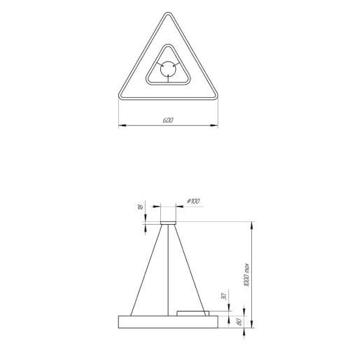 Подвесной светильник Эра Geometria SPO-153-W-40K-030 Б0050578