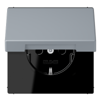 Розетка 2K+З с крышкой Jung LC1520BFKL257