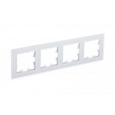 Рамка 4-ая Systeme Electric AtlasDesign Nature Матовое стекло белый ATN330104