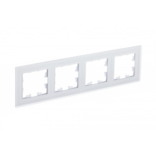 Рамка 4-ая Systeme Electric AtlasDesign Nature Матовое стекло белый ATN330104