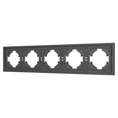 Рамка пластиковая на 5 постов Arlight FRM-TENDO-SFPL-5-GR 054659 Рамка пластиковая на 5 постов Arlight FRM-TENDO-SFPL-5-GR 054659