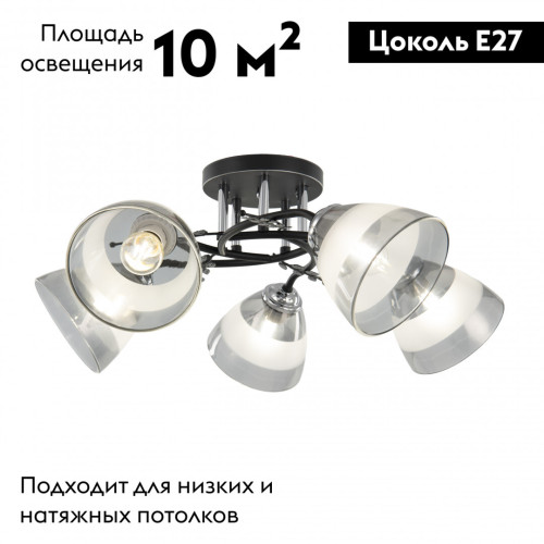 Потолочная люстра Arte Milano Amalfi 327685/5A BK+CR