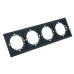 Рамка 4-местная Stekker Мия PFR00-3004-05 черный бархат 50464