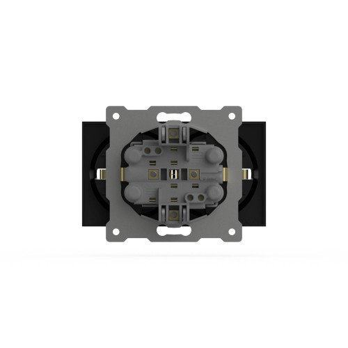 Розетка двухместная с заземлением ELBI Zena Vega 609-014800-907