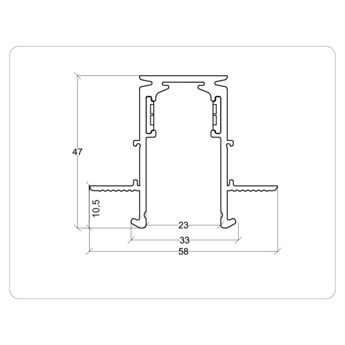 Шинопровод встраиваемый под ГКЛ 9,5мм Ambrella Light Magnetic Standard GL3331-9.5