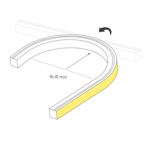 Светодиодная лента герметичная Arlight MOONLIGHT-PRO-TOP-X320-20x20mm 48V White6000 (10 W/m, IP67, 30m, wire x2) (Вывод боковой) 061075