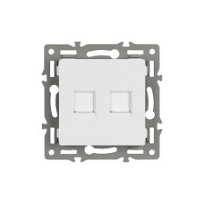Механизм компьютерной розетки двойной Arlight SCT-MPC2-PL-WH (RJ-45, CAT6) 045336