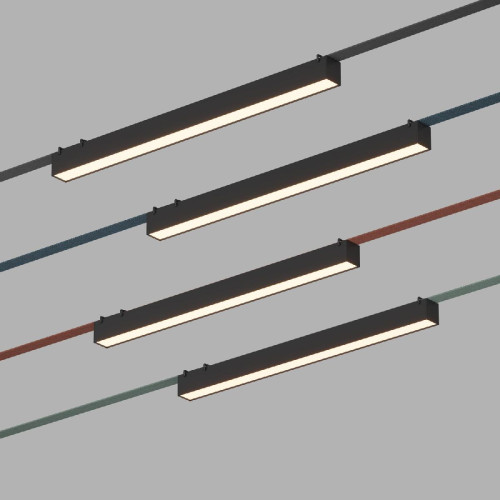 Трековый однофазный светильник Denkirs Belty Linear DK5577-BK