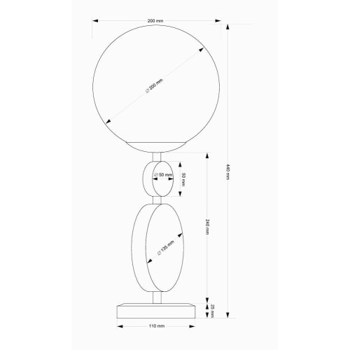 Настольная лампа Kutek Dimaro DIM-LG-1(N)