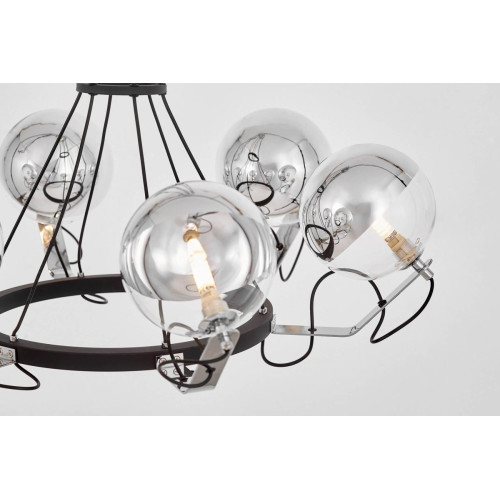 Подвесная люстра Lumina Deco LDP 9110-6 BK+CHR