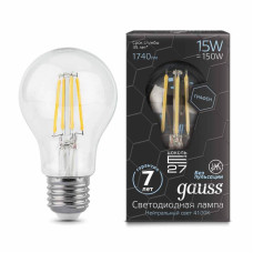 Лампа светодиодная филаментная Gauss E27 15W 4100К прозрачная 102802215 Лампа светодиодная филаментная Gauss E27 15W 4100К прозрачная 102802215