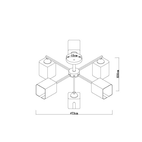 Люстра на штанге Arte Lamp Merci A4185PL-6BK