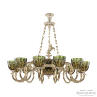 Подвесная люстра Bohemia Ivele Crystal Verona 72003P/12/300 GW P1 U Amber-Green/H-1I FH1B