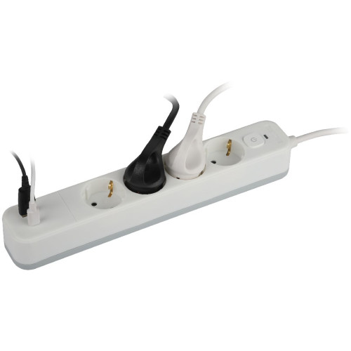 Сетевой фильтр Эра USF-4es-3m-2xUSBAC-W Б0059573