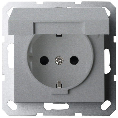 Двойная розетка SHUKO Jasmart с крышкой с защитными шторками (2P+T) 16A 250V G5505S
