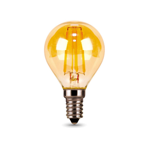 Лампа светодиодная филаментная Gauss E14 5W 2700К золотая 105801005