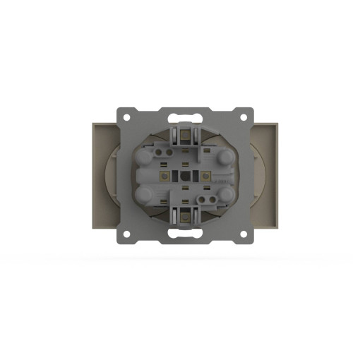 Розетка двухместная без заземления ELBI Zena Vega 609-010300-908