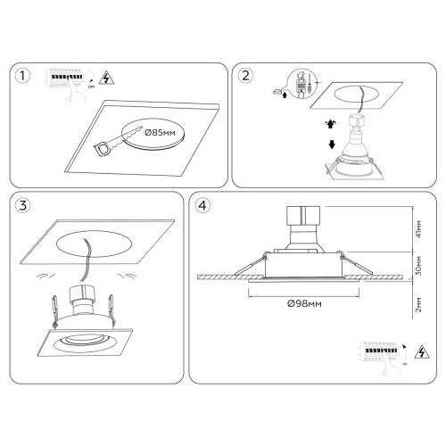 Встраиваемый светильник Ambrella Light Techno Spot Standard Tech TN102756