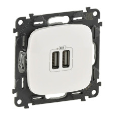 Розетка USB двойная Legrand Valena Allure 240V/5V 1500mA белая 754995