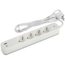 Сетевой фильтр Эра USF-4es-3m-2xUSBAC-W Б0059573
