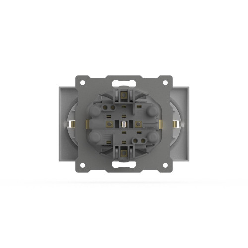 Розетка двухместная с заземлением ELBI Zena Vega 609-015600-907