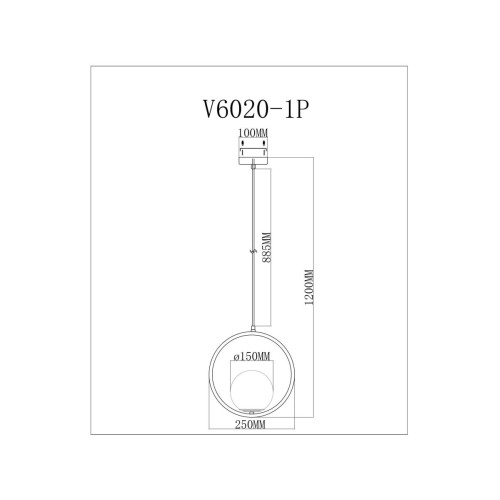 Подвесной светильник Moderli Barocco V11577-1P