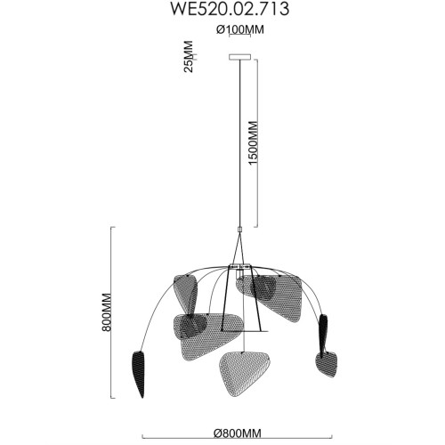 Подвесной светильник Wertmark Palma WE520.02.713