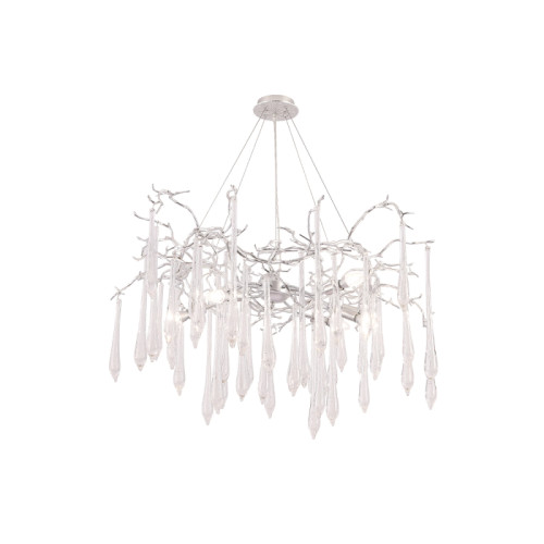 Подвесная люстра Crystal Lux REINA SP8 D1000 SILVER PATINA