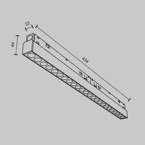 Трековый магнитный светильник Maytoni Technical Magnetic track system Exility Points TR031-2-24W4K-B