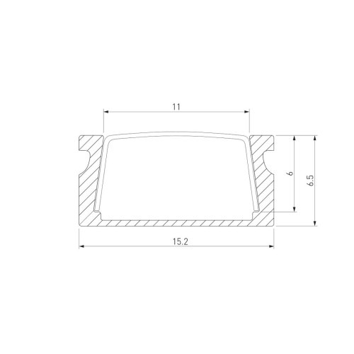Накладной алюминиевый профиль для светодиодной ленты Elektrostandard LL-2-ALP006 4690389170447