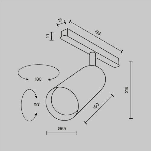 Трековый магнитный светильник Maytoni Focus Led TR032-2-20W2.7K-M-B