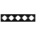 Рамка пластиковая на 5 постов Arlight FRM-TENDO-PL-5-BK 053852
