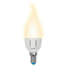 Лампа светодиодная диммируемая (UL-00004299) Uniel E14 7W 3000K матовая LED-CW37 7W/3000K/E14/FR/DIM PLP01WH